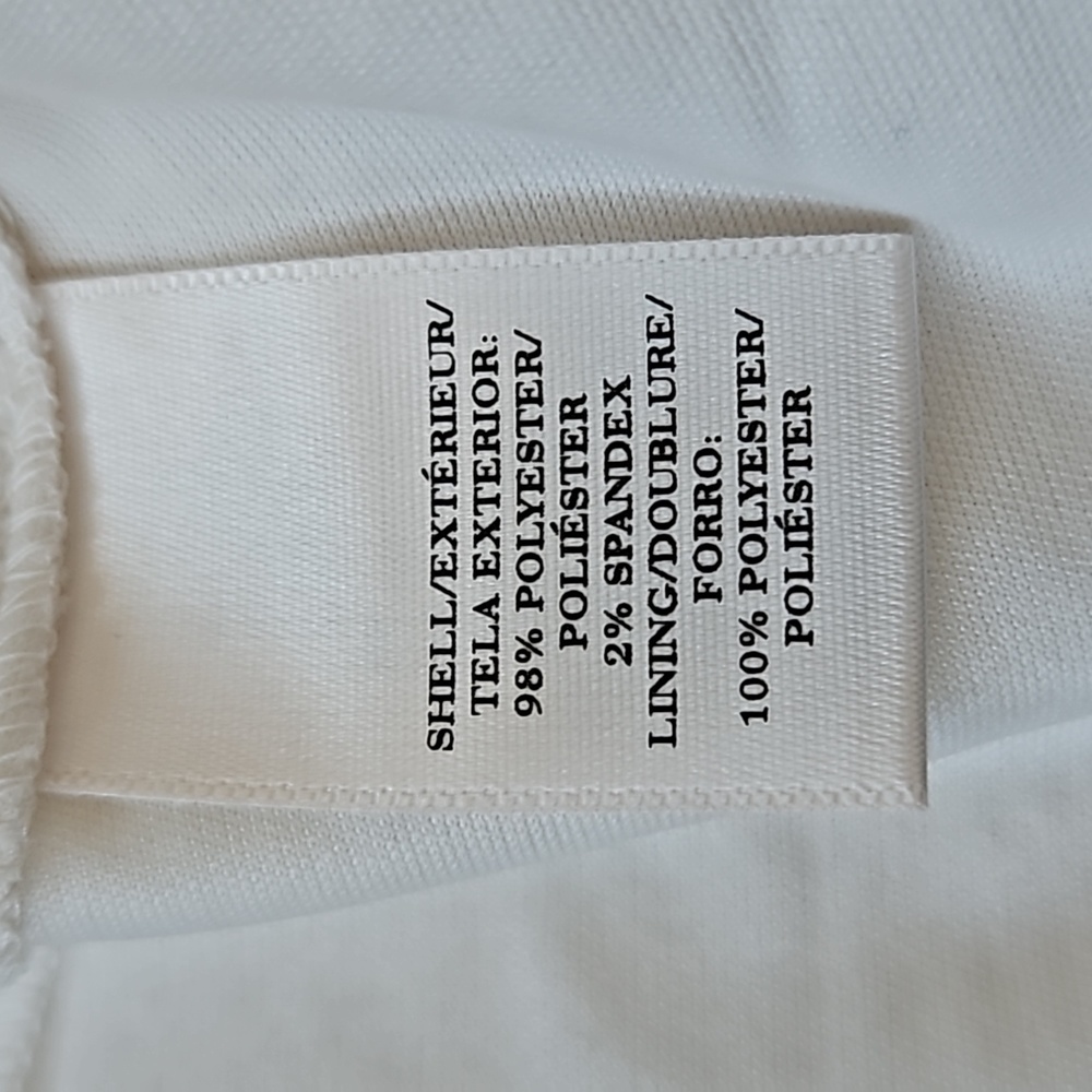 Ann Taylor off white perforated lined dress-8 - Picture 6 of 8